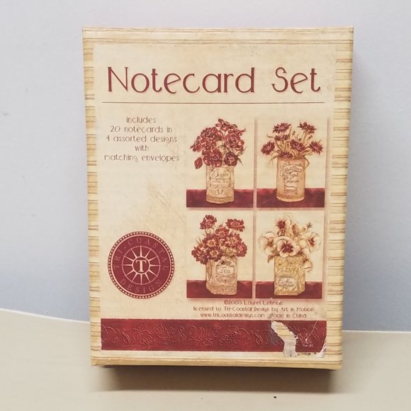 Brand New Tri-Coastal Laurel Lehman 20 Piece Notecard Set - 4 Designs - Picture 6 of 12